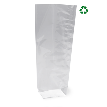 100 sachets transparents recyclable avec fond carton - 100 x 220 mm