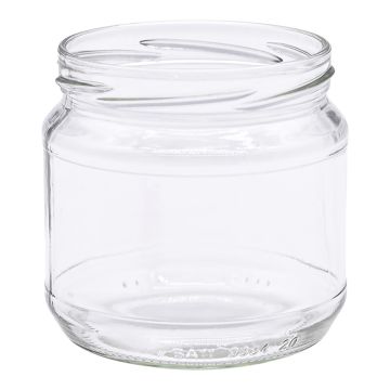 Pot en verre cylindrique 500g (380ml) TO82