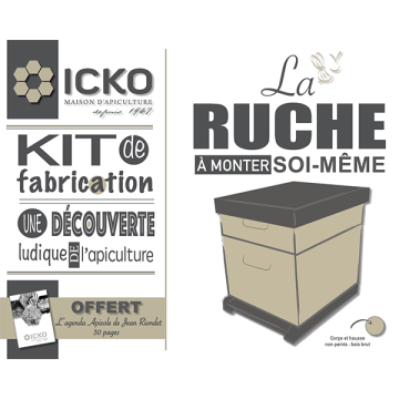 Ruche en kit Dadant 10 cadres (sans cadre) non peinte - Ruchéco