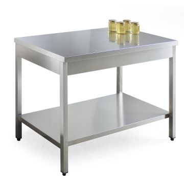 Table inox miellerie 2 niveaux