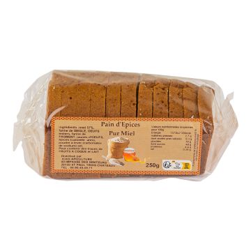 Pain d’épices au miel tranché - 57% de miel - 250 g