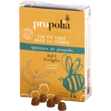 Gommes de propolis au parfum miel et eucalyptus - Propolia - 45 g