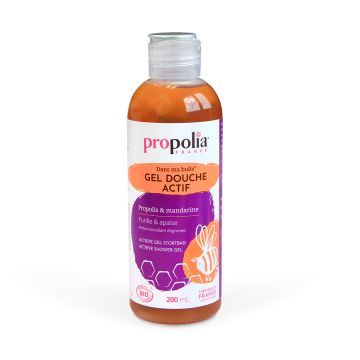 Gel douche actif à la propolis et mandarine bio - Propolia - 200 ml