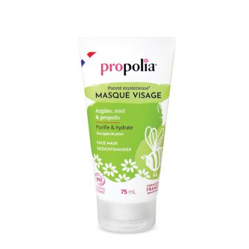 Masque visage argiles, miel et propolis bio 75 ml