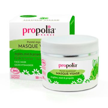 Masque visage kaolin, miel et propolis bio 50 ml