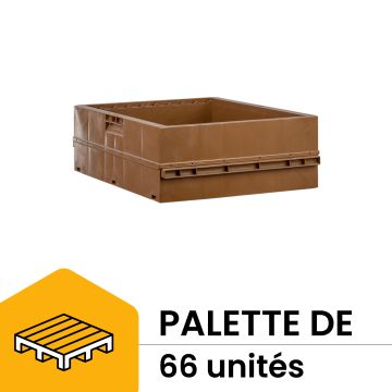 Palette de 66 hausses plastique 9 cadres (avec crémaillères) pour ruche Dadant - Nicot