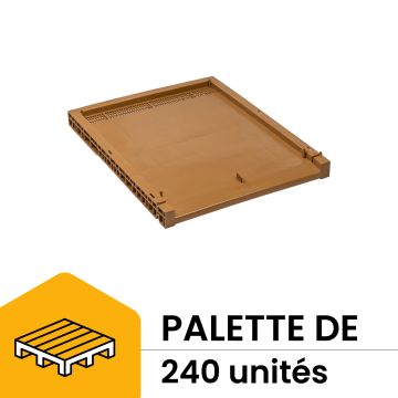 Palette de 240 plateaux de ruche 10 cadres Dadant aération arrière - en plastique - Nicot