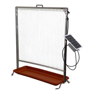 Harpe électrique à frelon 60 cm avec panneau solaire et bac