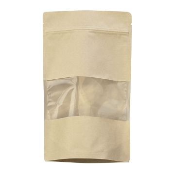 10 sachets Doypack papier avec fenêtre - 250g