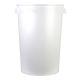 Seau plastique blanc sans couvercle - 80 kg