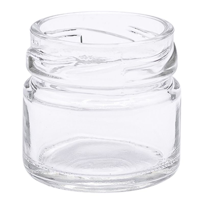 Pots en verre : Pot en verre cylindrique 100g (70ml) TO53 - Icko Apiculture